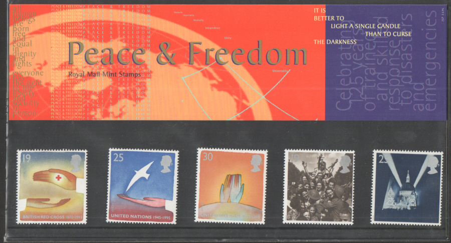 (image for) 1995 Peace & Freedom Royal Mail Presentation Pack 257 - Click Image to Close